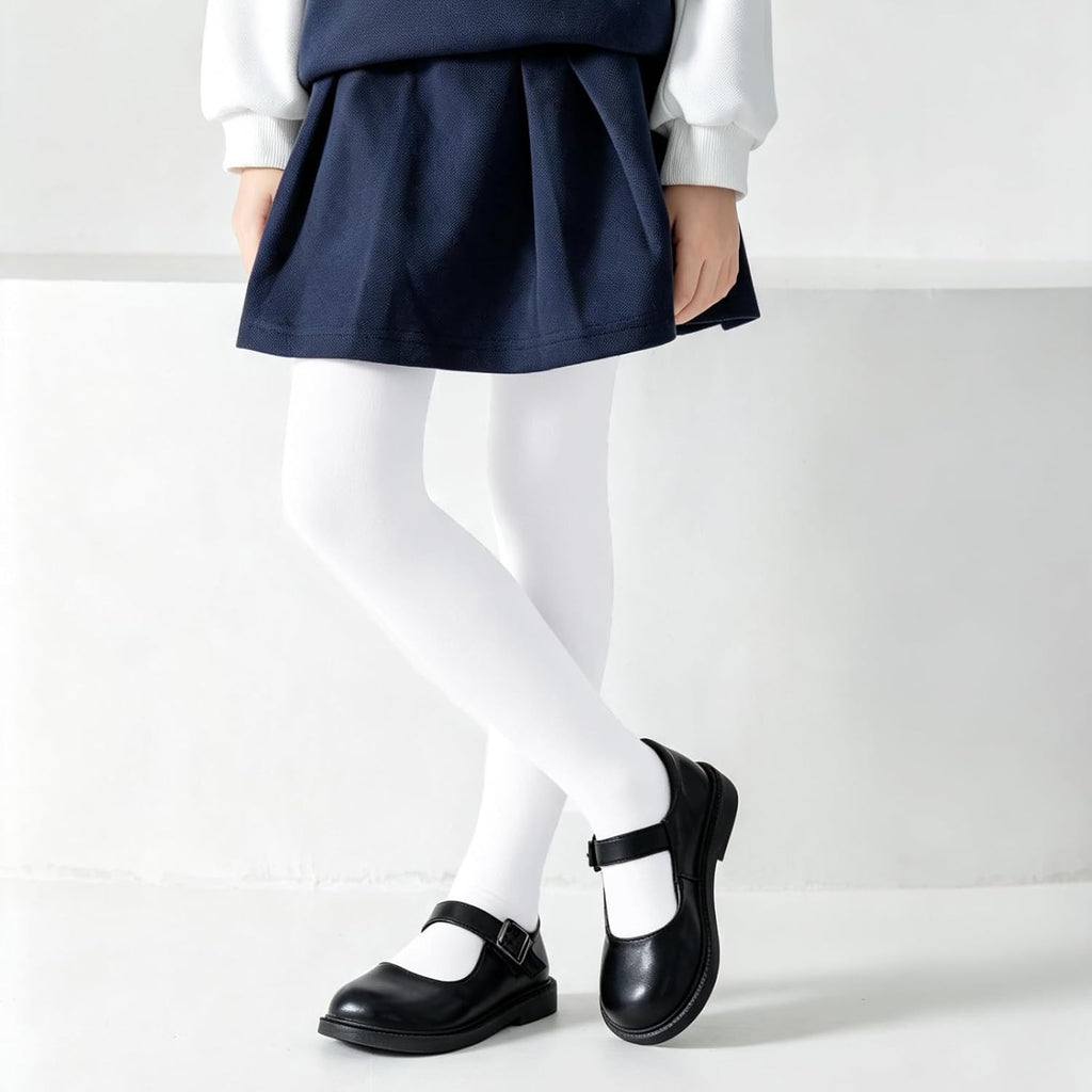 Girls Tights Cotton Seamless Toe School Uniform Stockings Ages 2-10