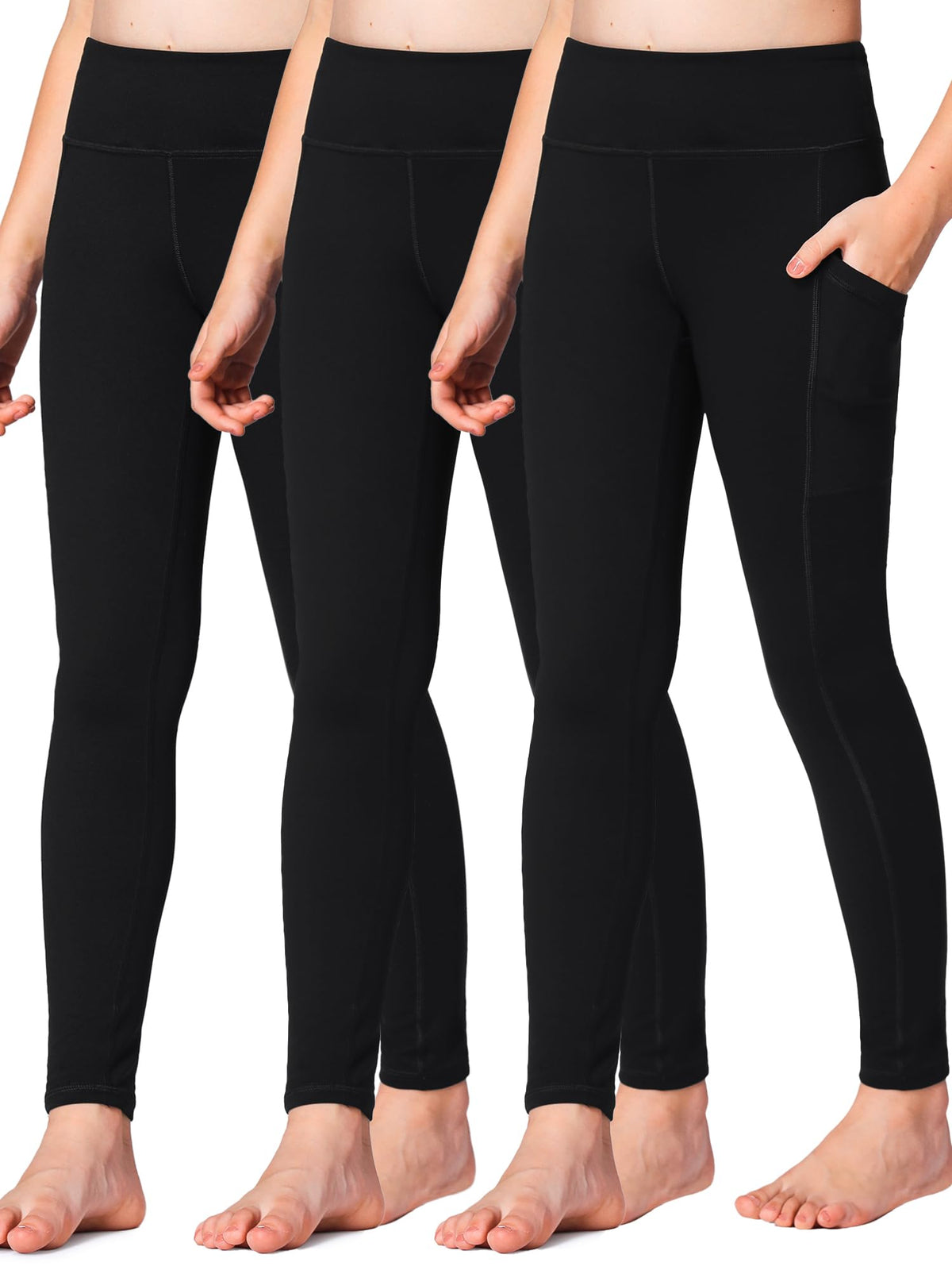 Stelle Girls Leggings with Pockets Kids Dance Yoga Running Athletic Pants