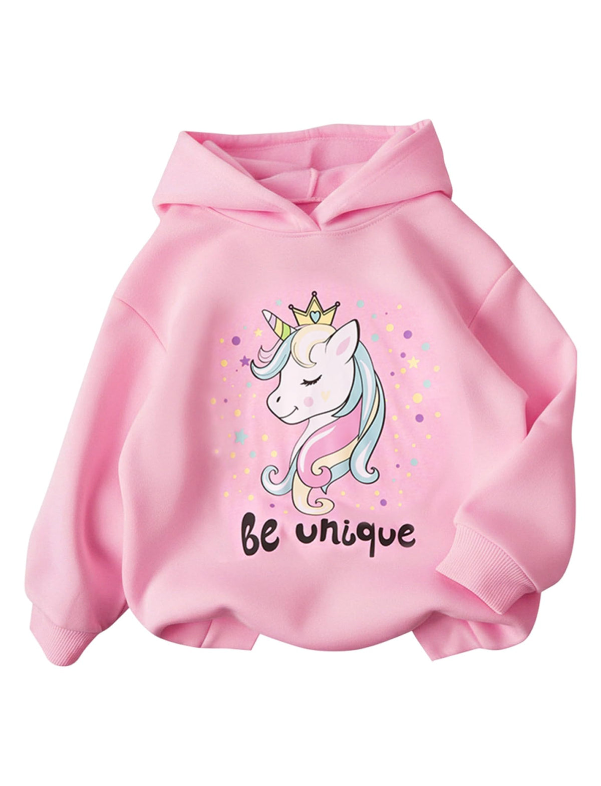 PATPAT Girls Graphic Hoodies Cute Print Pullover Hooded Sweatshirt 4-14Y