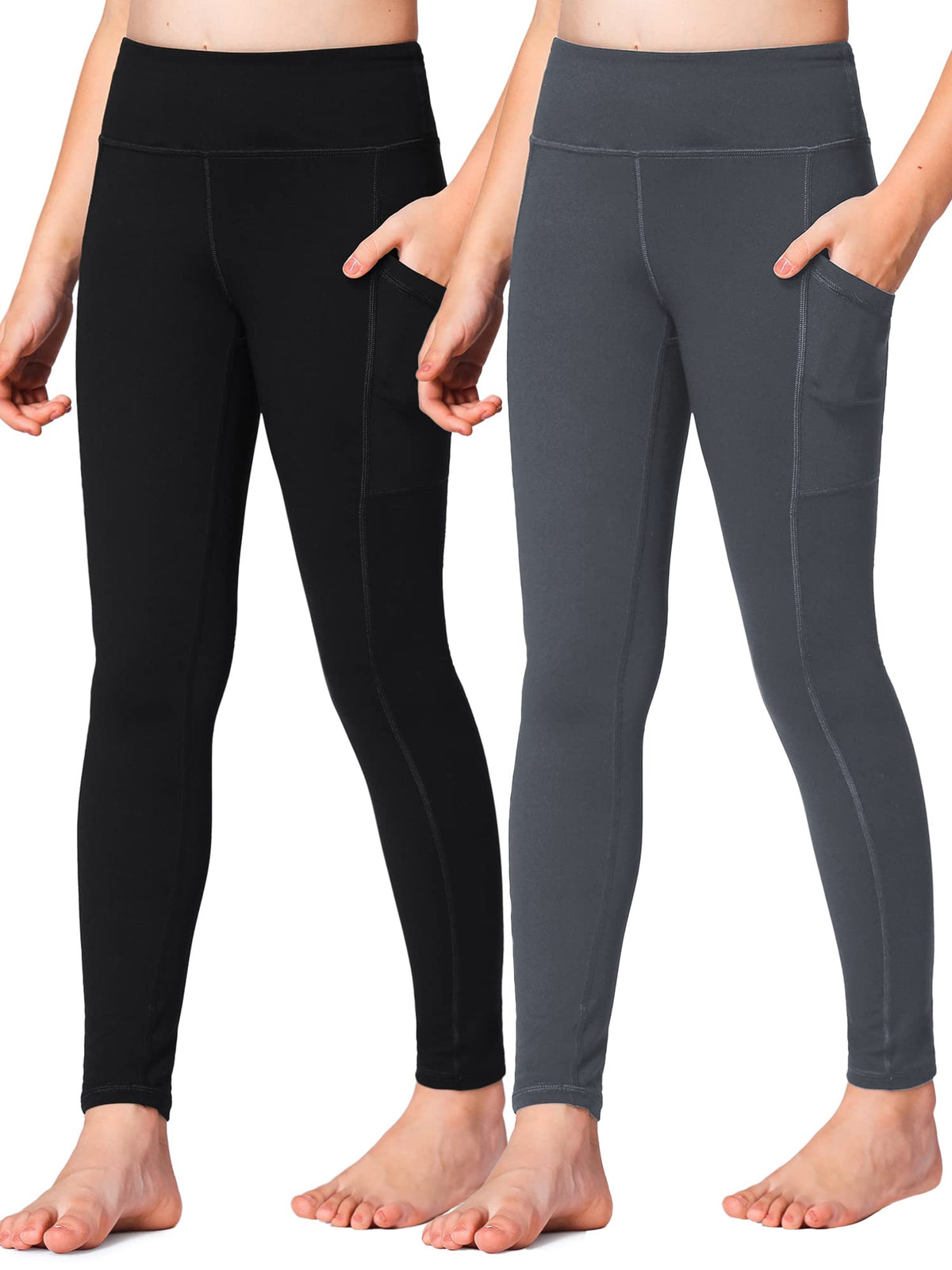 Stelle Girls Leggings with Pockets Kids Dance Yoga Running Athletic Pants