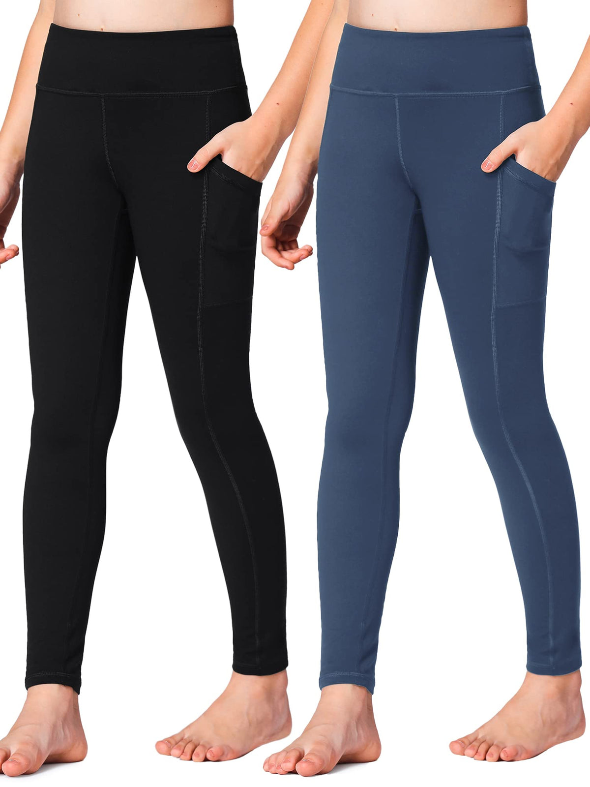 Stelle Girls Leggings with Pockets Kids Dance Yoga Running Athletic Pants