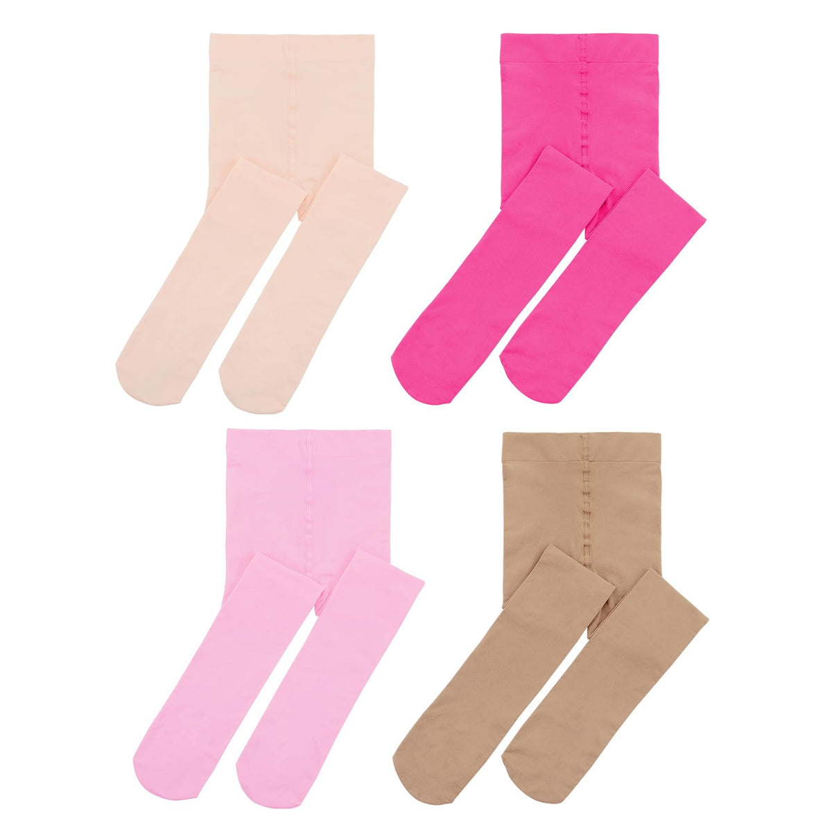 Century Star 4 Pairs Tights for Girls-Soft Footed Ballet Dance Toddler Tights Stockings School Uniform Kids Leggings