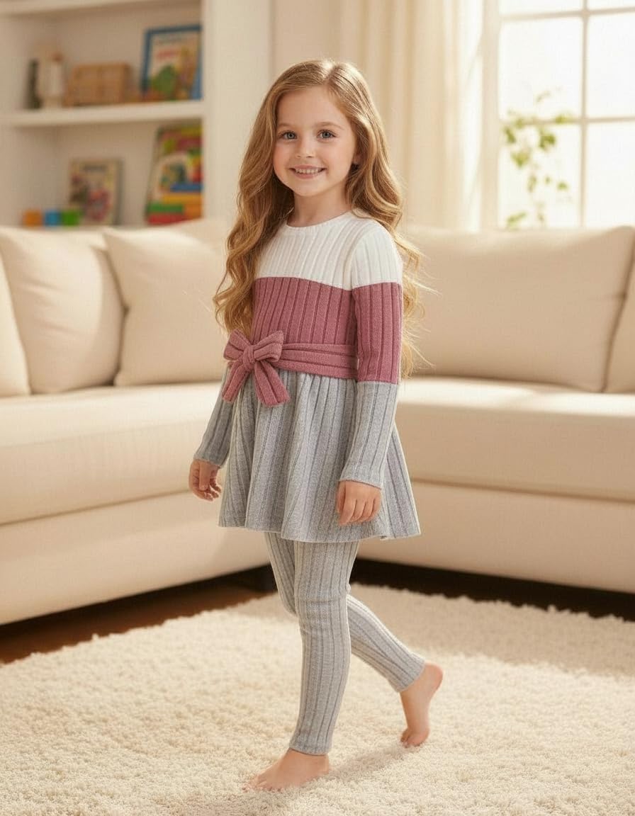 Toddler Girl Clothes Color Block Fall 2 Piece Outfit for Girls