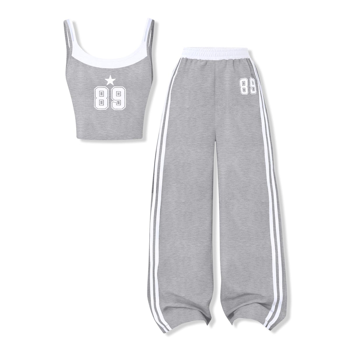 Girls Clothes 2 Piece Camisole Tank Tops & Wide Leg Pants Summer Active Outfits for Teen Girls Size 7-14Y
