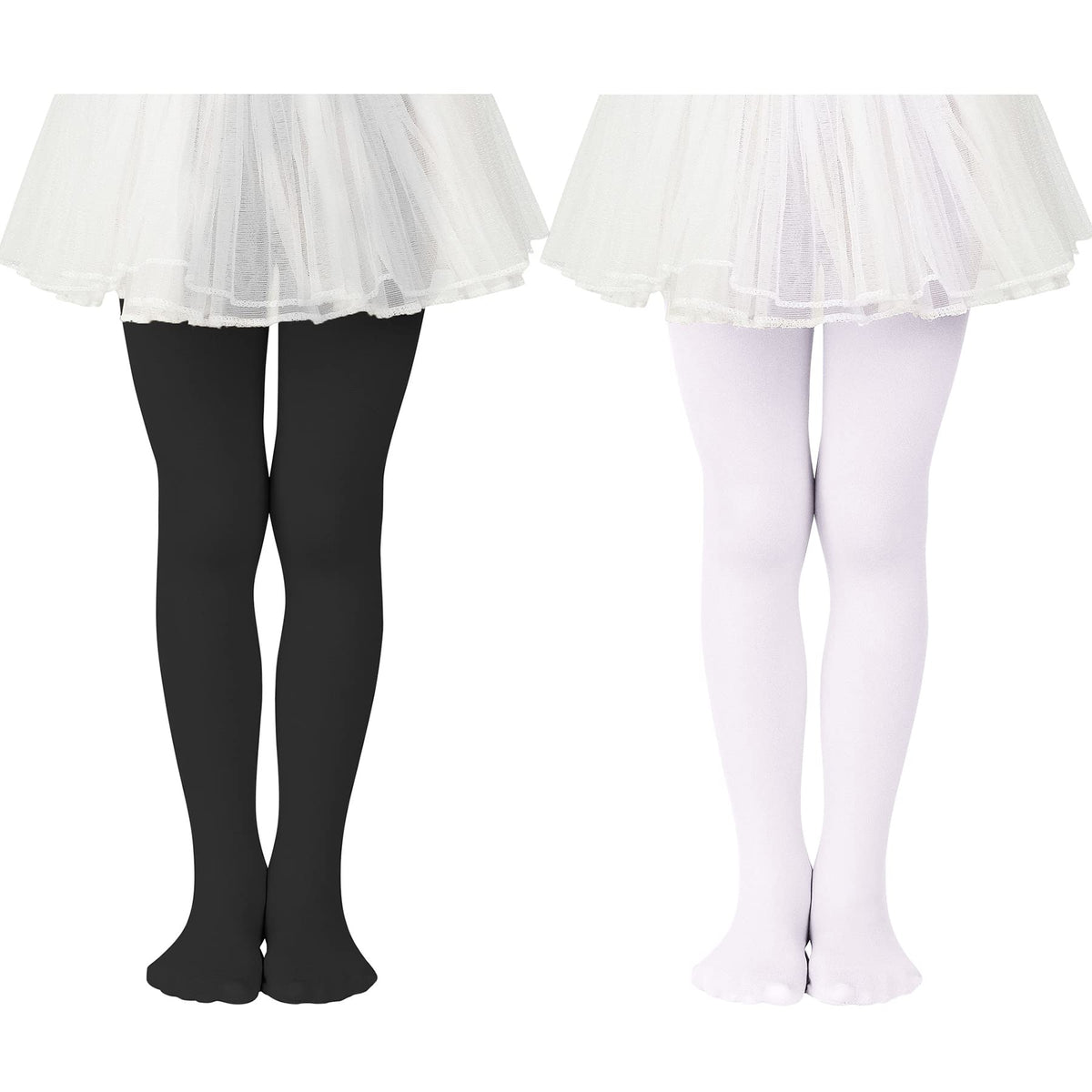 Zando Ballet Tights for Girls Ultra Soft Footed Girls Halloween Tights