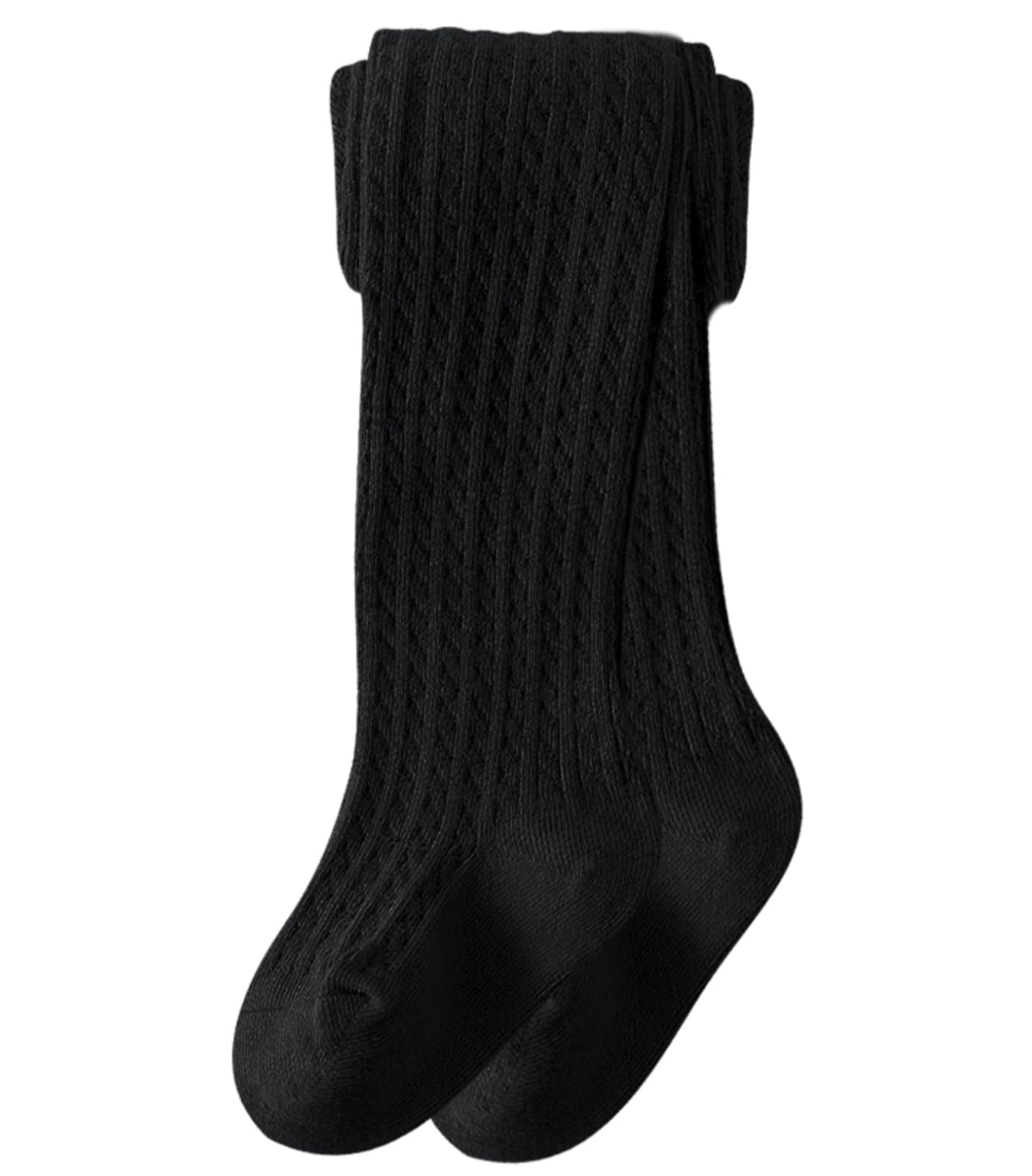 Girls Ribbed & Cable Knit Tights Cotton Seamless Dress School Leggings