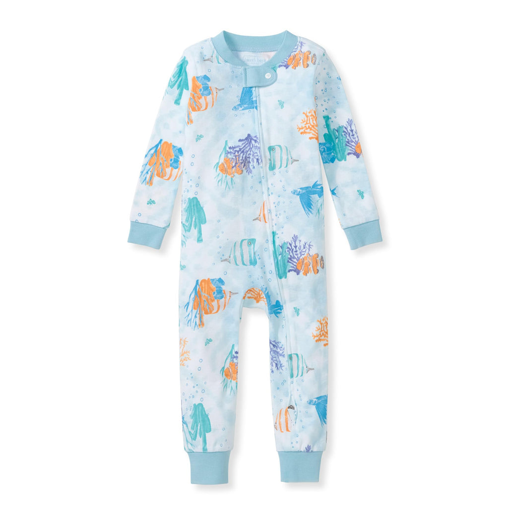 Burt's Bees Baby Boys Footless Pajamas, Sleep and Play Loose Fit, 100% Organic Cotton Soft One-piece PJs, Sizes NB to 6-9 Months