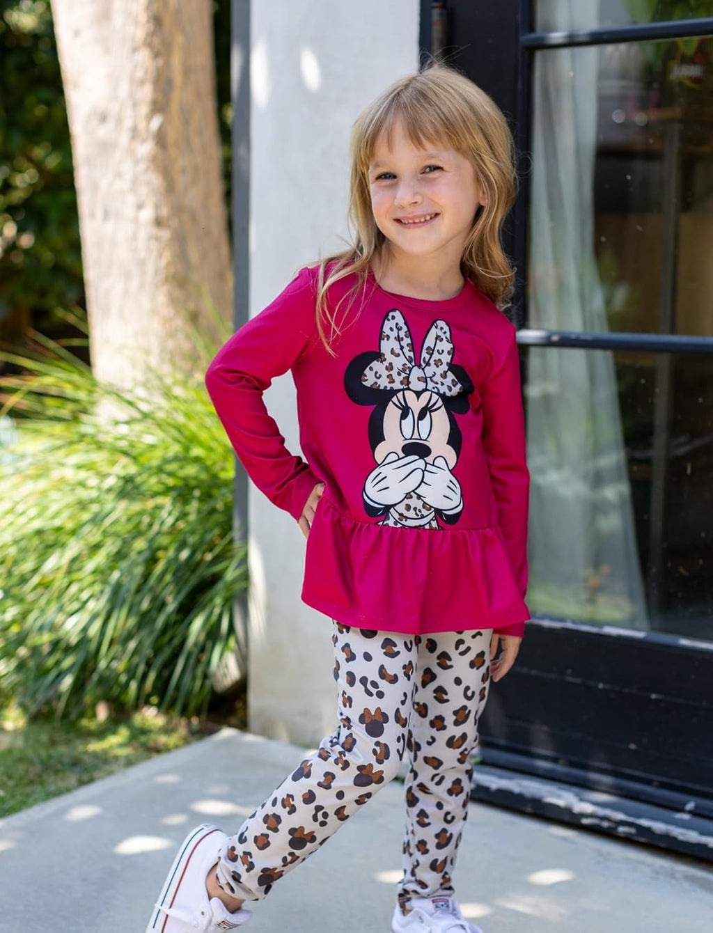 Disney Toddler Girls Clothes Long Sleeve Shirt Leggings 2pcs Outfits Set