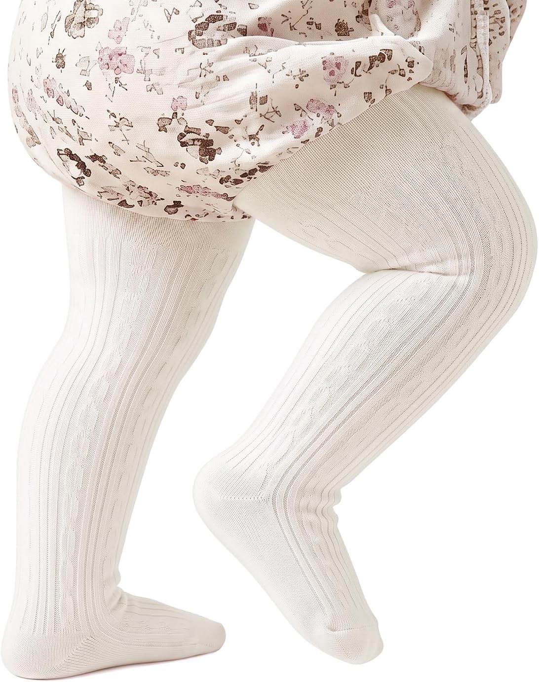 Century Star Baby Girls Cotton Cable Knit Tights for 0-4 Years Toddler