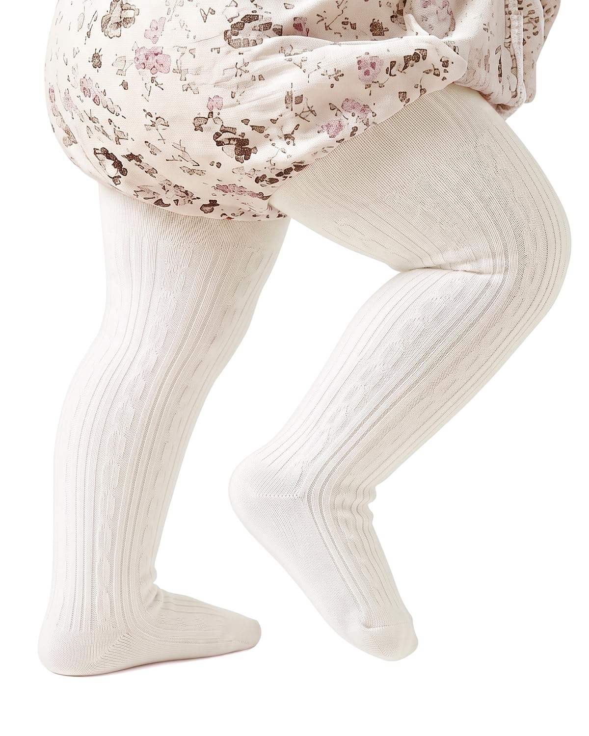 Century Star Baby Girls Cotton Cable Knit Tights for 0-4 Years Toddler