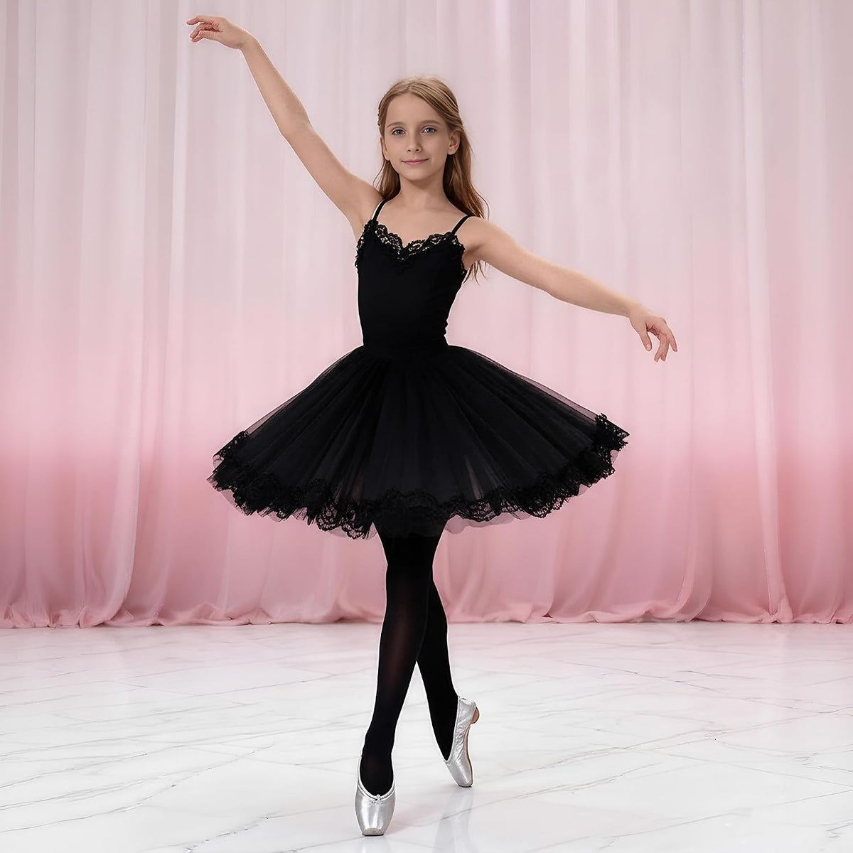 Girls Soft Semi-Opaque Tights 70D, 2 Pcs Children's Fall Stockings for Ages 4-10, Perfect for School Uniform Pair