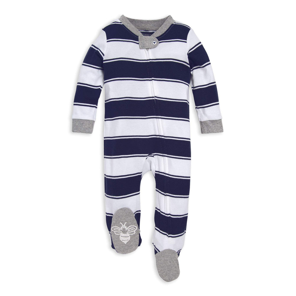 Burt's Bees Baby Boys Footless Pajamas, Sleep and Play Loose Fit, 100% Organic Cotton Soft One-piece PJs, Sizes NB to 6-9 Months