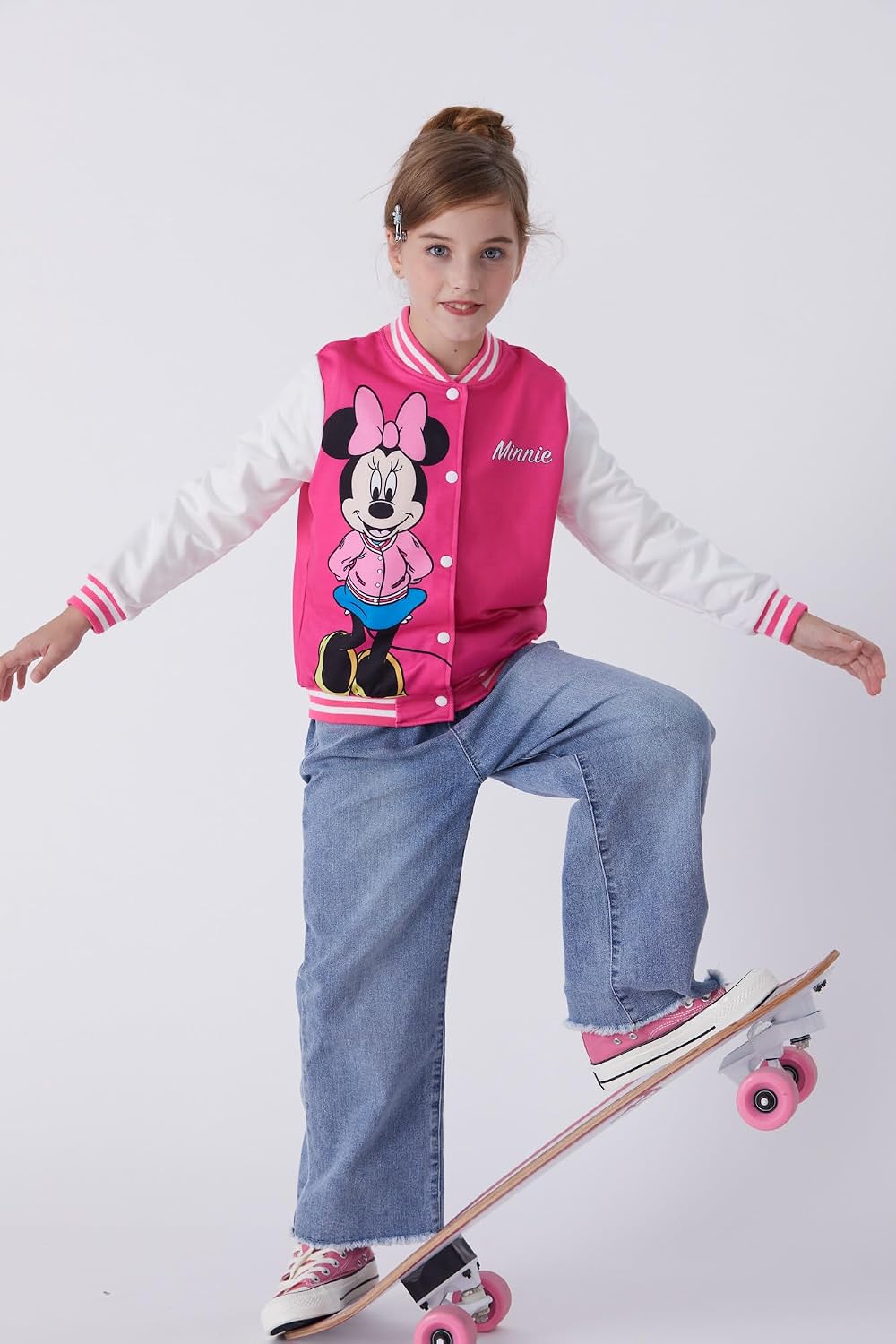 Disney Girl & Boy Varsity Bomber Jacket Fall Sweatshirt Toddler to Big Kid