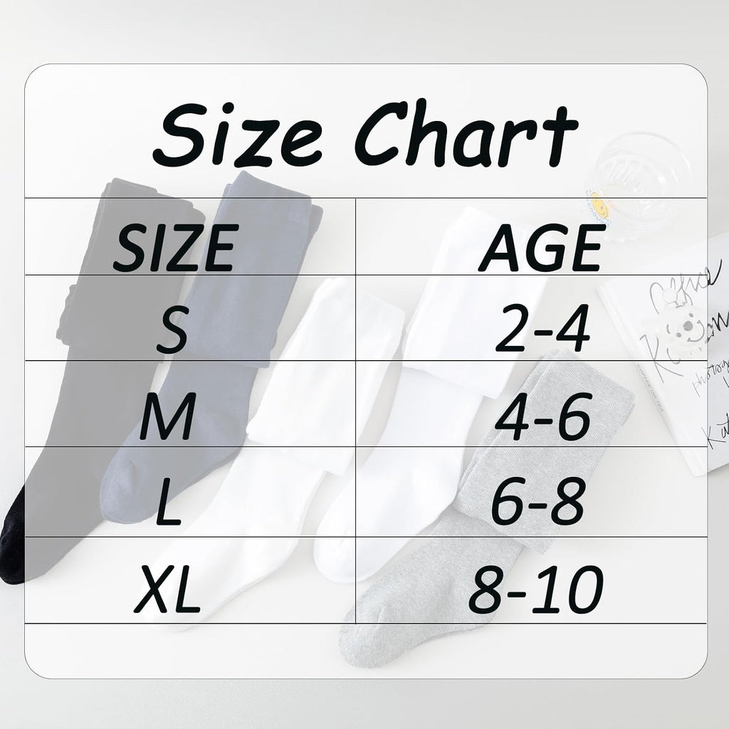 Girls Tights Cotton Seamless Toe School Uniform Stockings Ages 2-10
