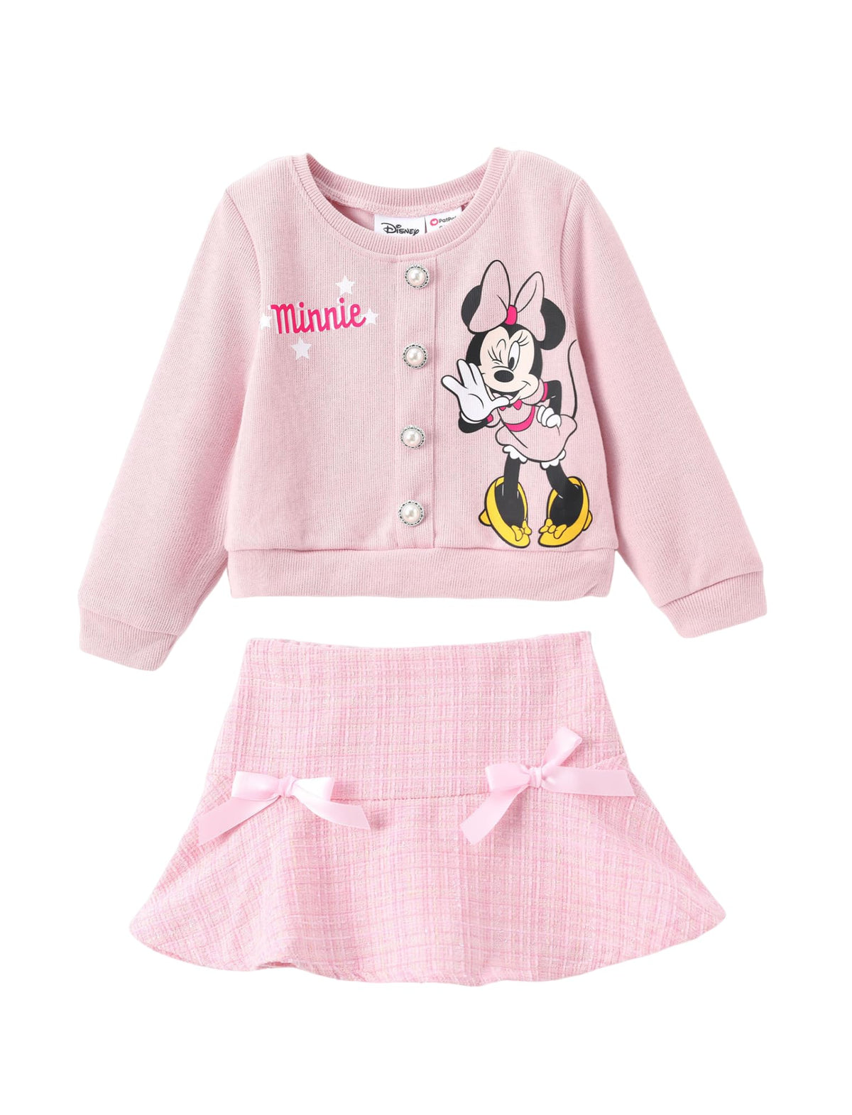 Disney Girl 2 Piece Birthday Party Outfit Knit Top & Tweed Skirt Set 2-13Y