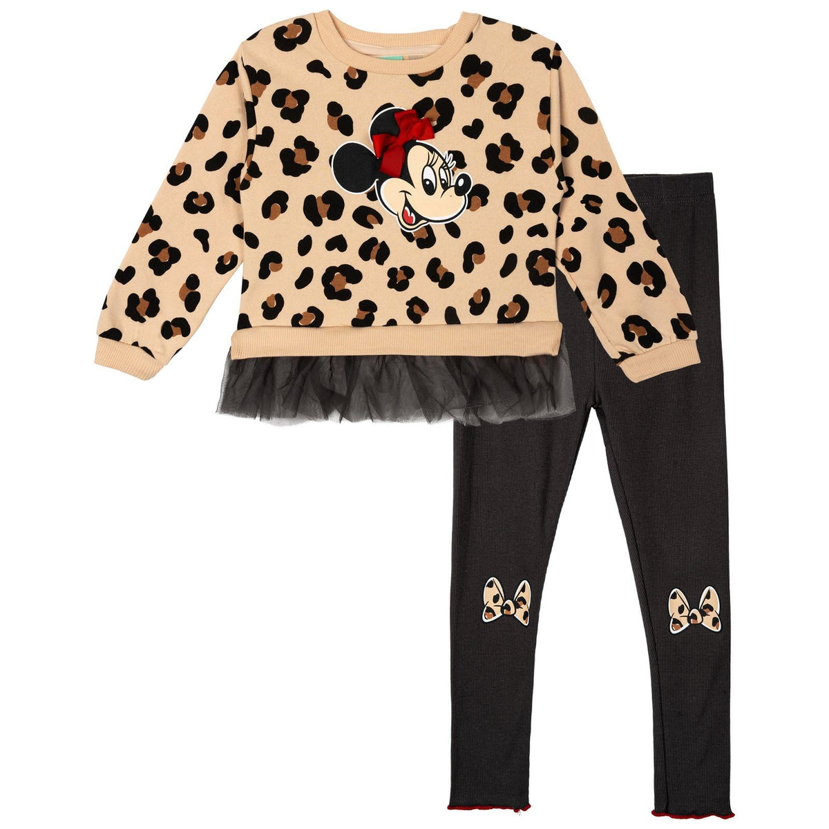 Disney Minnie Mouse Fleece Sweatshirt and Leggings Outfit Set Infant to Big Kid Sizes (12 Months - 14-16)