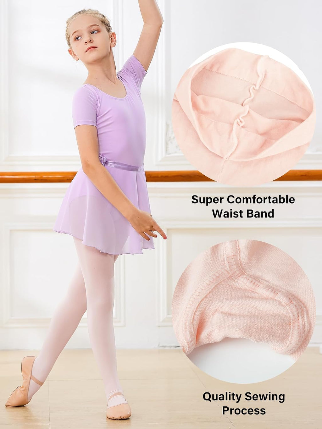 Stelle Girls Ballet Dance Tights Footed for Toddler Kid School Class 2T-15Y