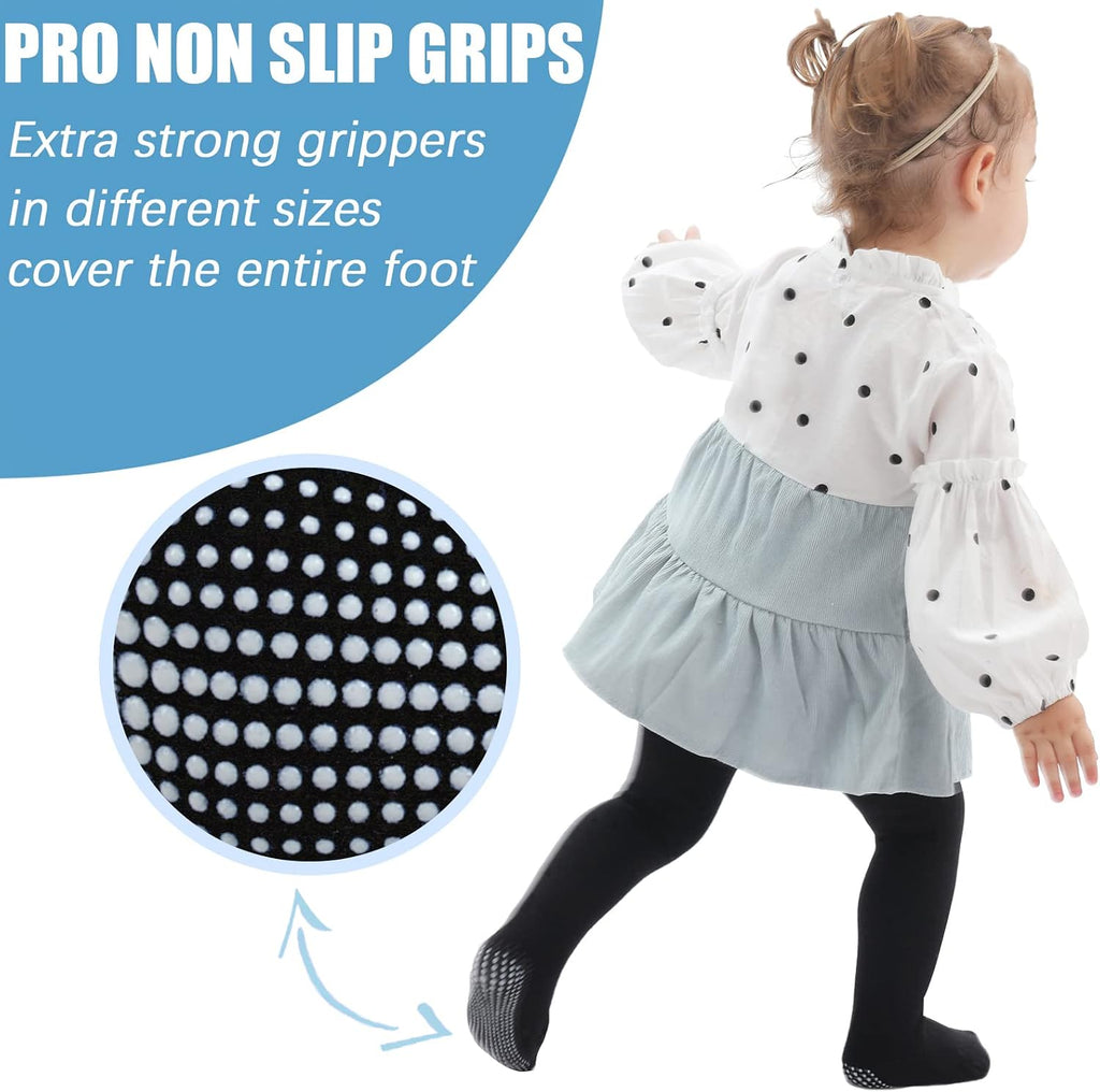 Baby Tights Non Slip Baby Girl Tights Plain/Shoe-Look Leggings Seamless Pantyhose Warm Cotton Leggings Non-Skid