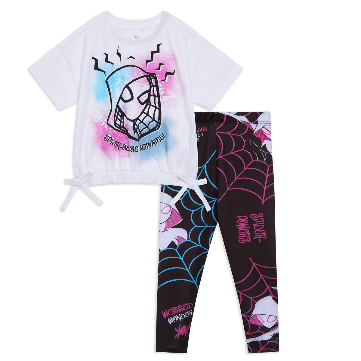 Marvel Girls' 2-Piece T-Shirt and Leggings Set Toddler to Big Kid