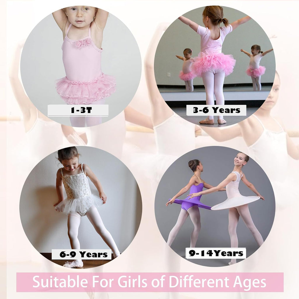 Zando 6 Pairs Toddler Ballet Tights for Girls Soft Velvet Dance Tights