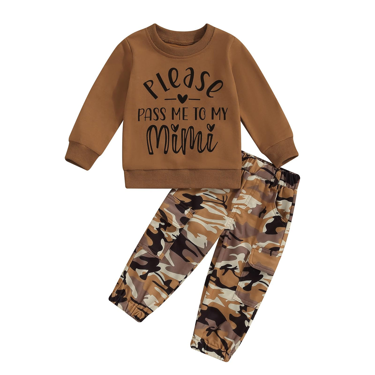 Toddler Girls Clothes 1T 2T 3T 4T 5T Fall Outfits Sweatshirt Camo Pants Set