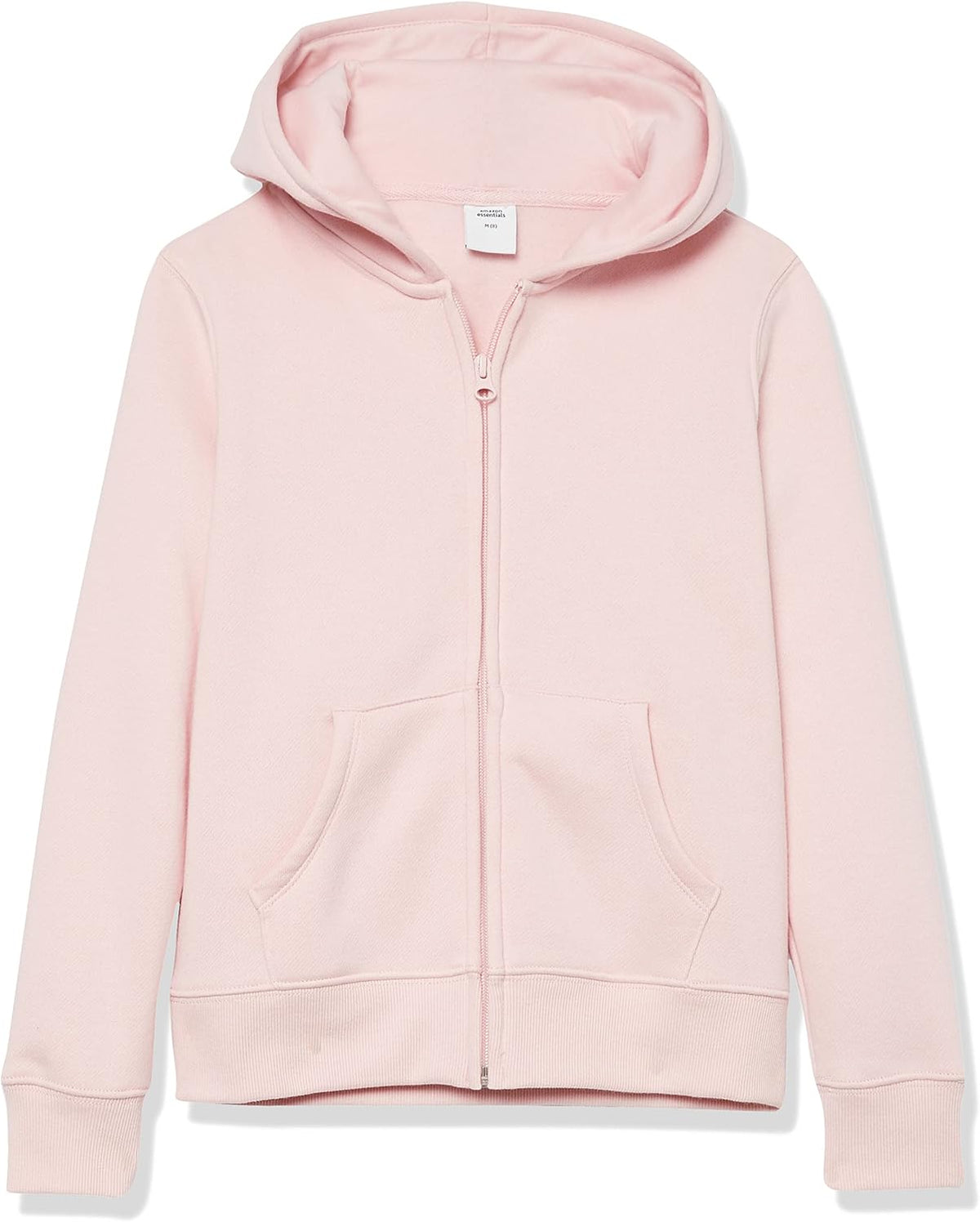 Amazon Essentials Girls and Toddlers' Fleece Zip-Up Hooded Sweatshirt with Lined Hood and Rib Knit Detail