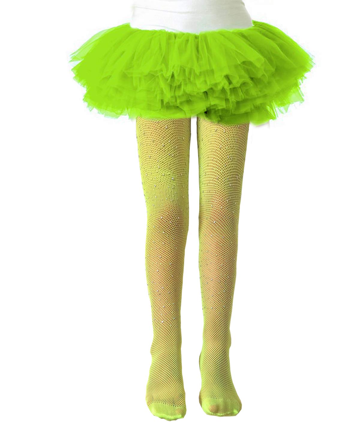 LUCKELF Girls Tights Children's Fishnet Tight 12 Colors Sparkle Rhinestone Hollow Out Pantyhose