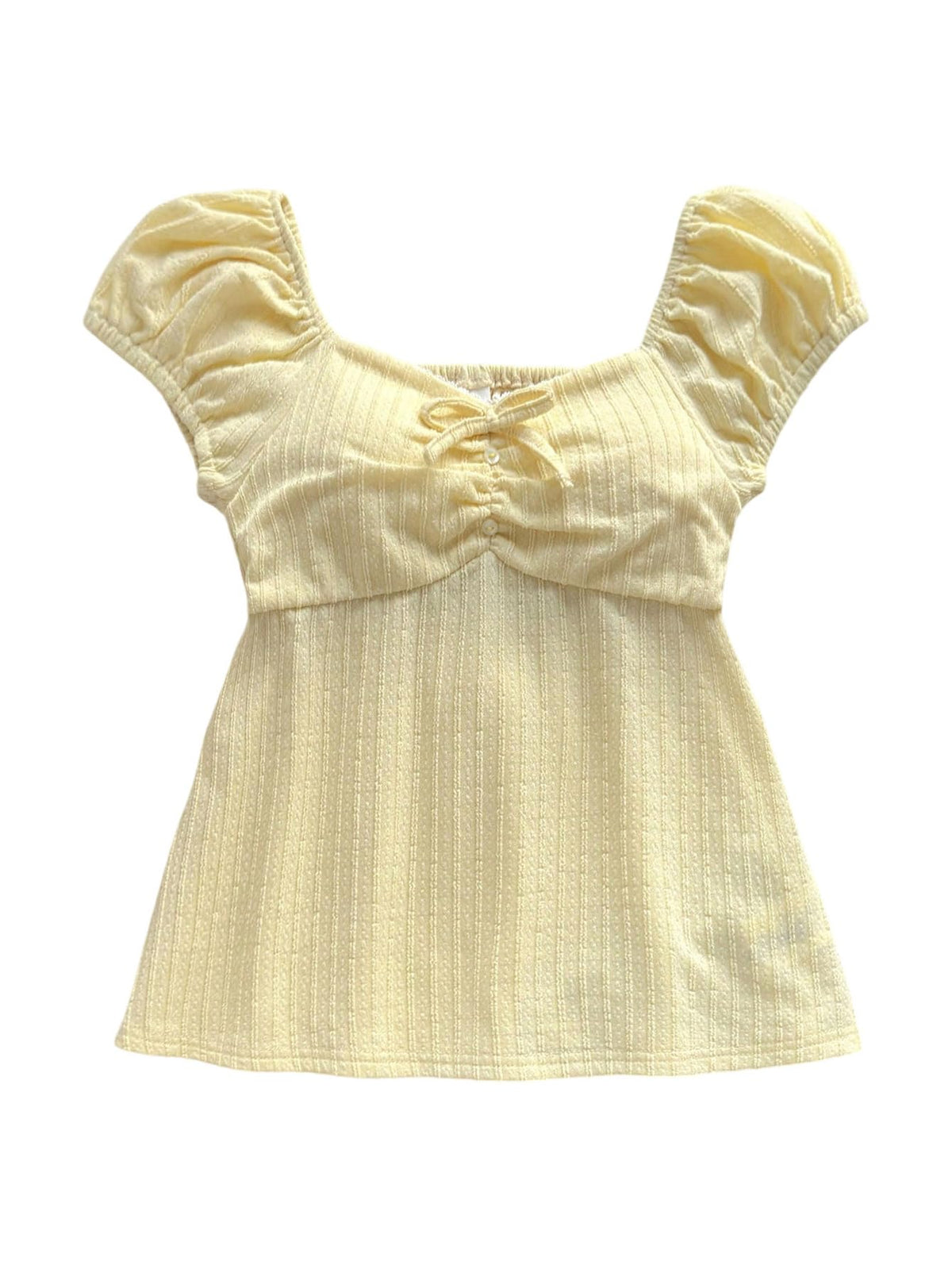 SOLY HUX Girl's Cute Gingham Tops Short Sleeve Blouse