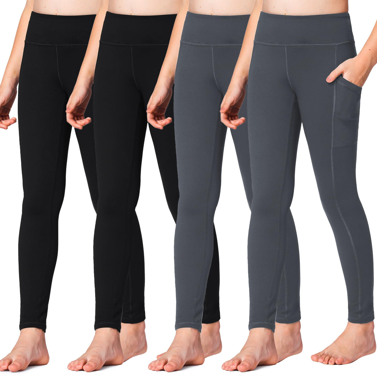 Stelle Girls Leggings with Pockets Kids Dance Yoga Running Athletic Pants