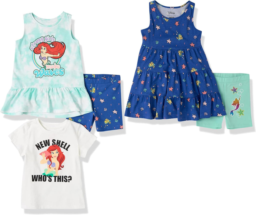 Amazon Essentials Disney | Marvel | Star Wars | Frozen | Princess Girls and Toddlers' Mix-and-Match Cotton Set, Pack of 5