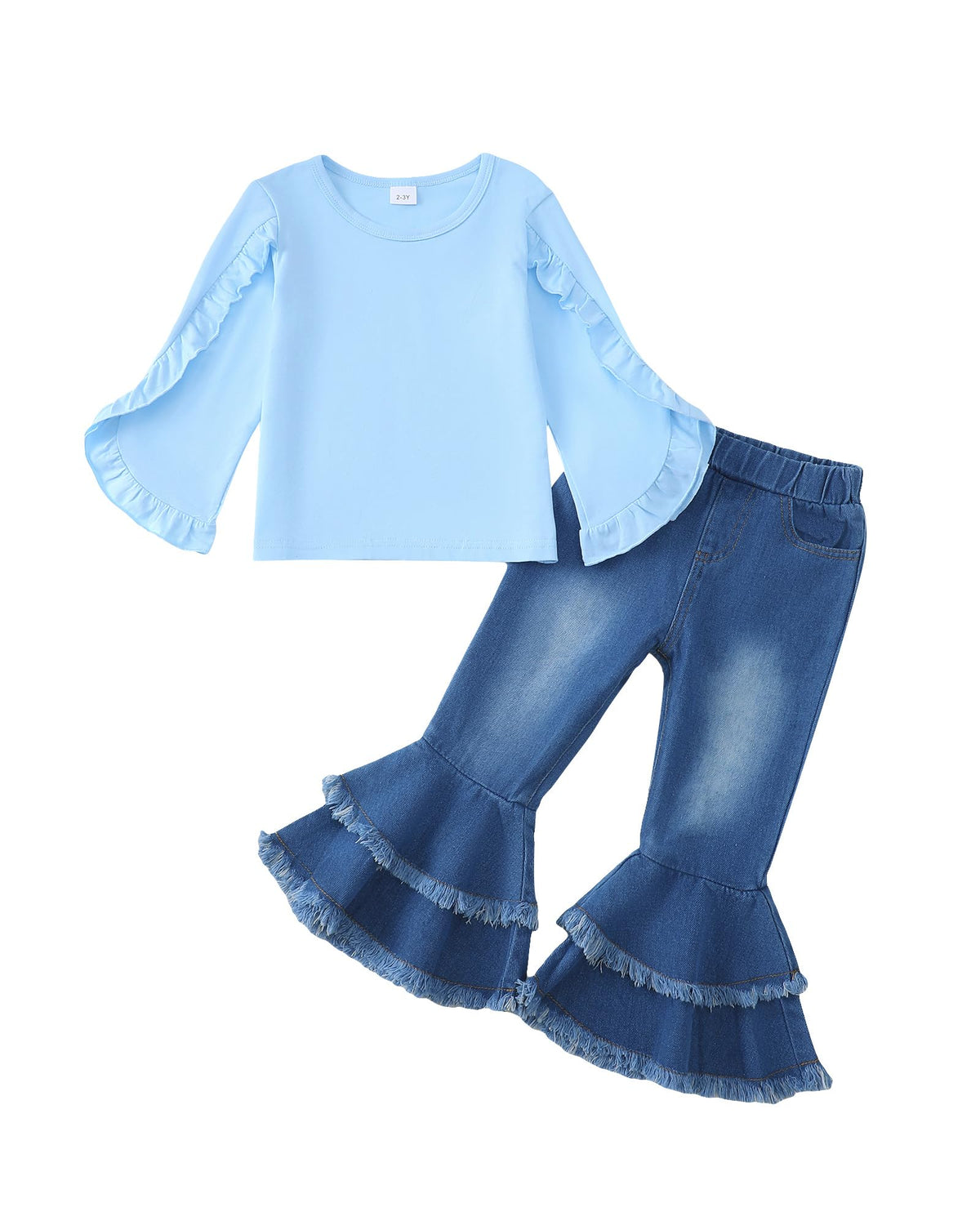 Little Girls Clothes Kids Fall Winter Outfits Pant Set for Girl Age 4-8