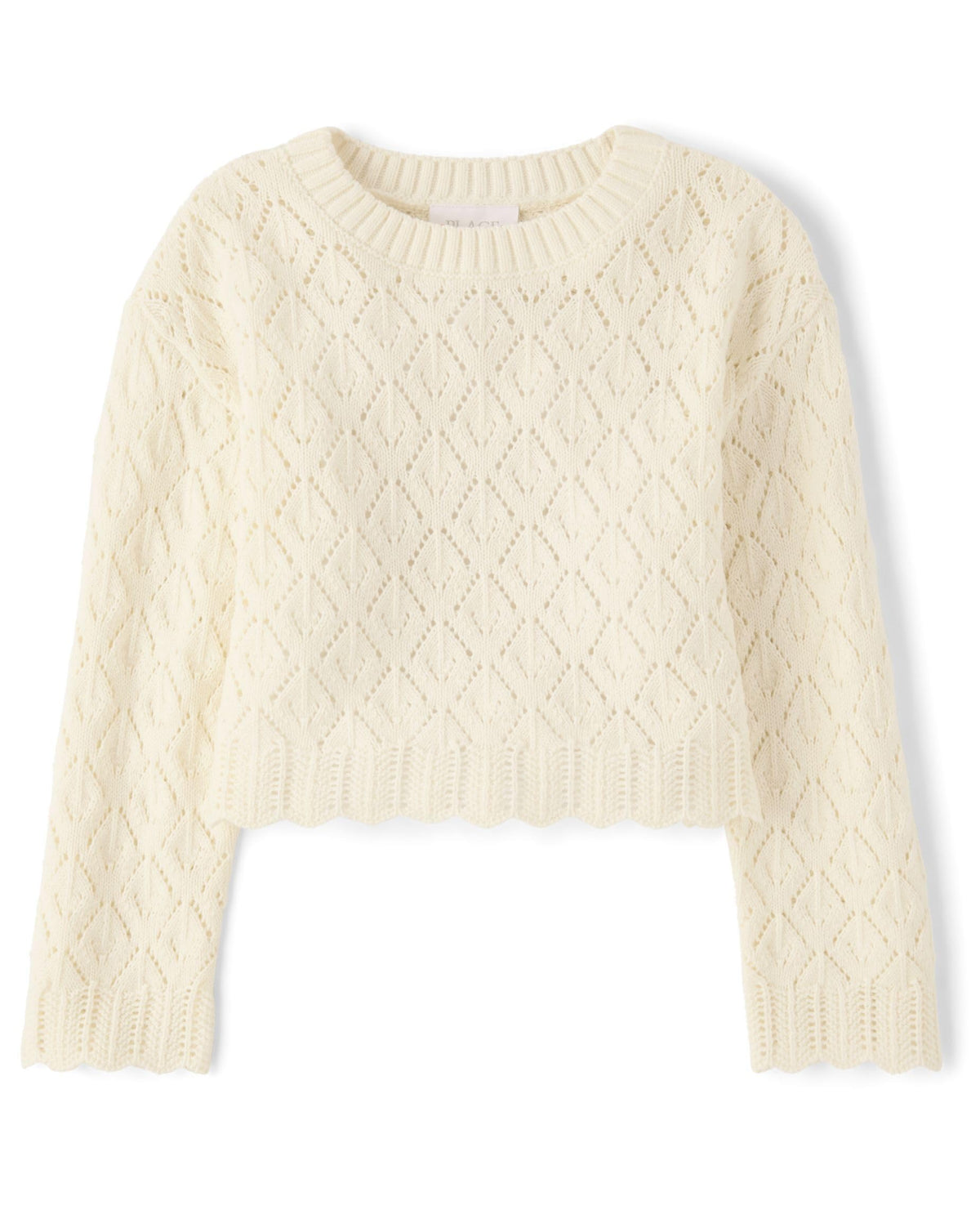 The Children's Place Girls' Long Sleeve Crew Neck Pullover Sweater