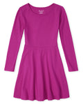 The Children's Place Girls Printed Skater Dress, Long Sleeve