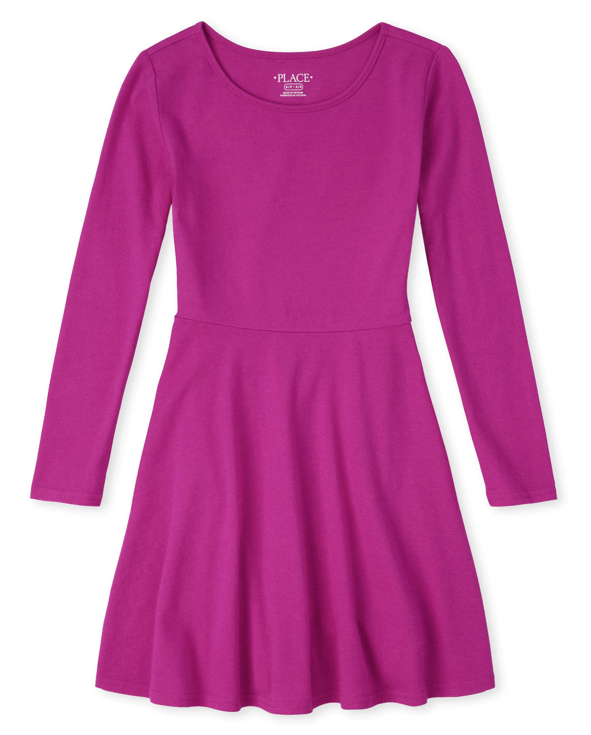 The Children's Place Girls Printed Skater Dress, Long Sleeve