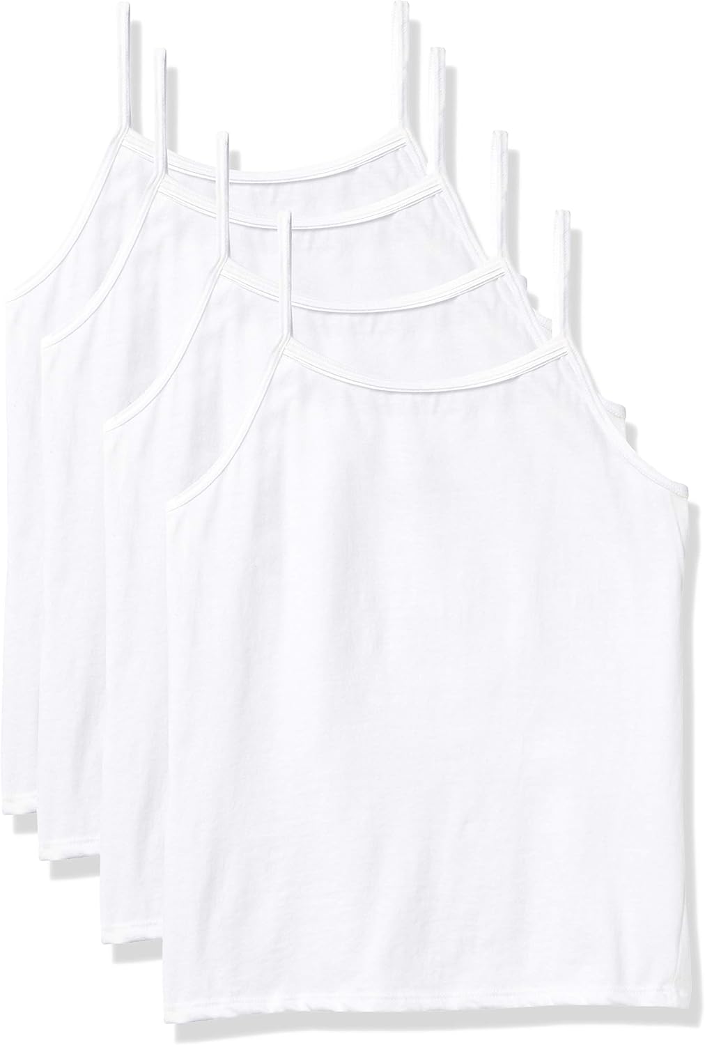 Hanes Girls' Camisole, 100% Cotton Tagless Cami, Toddler Sizing, Multiple Packs & Colors Available