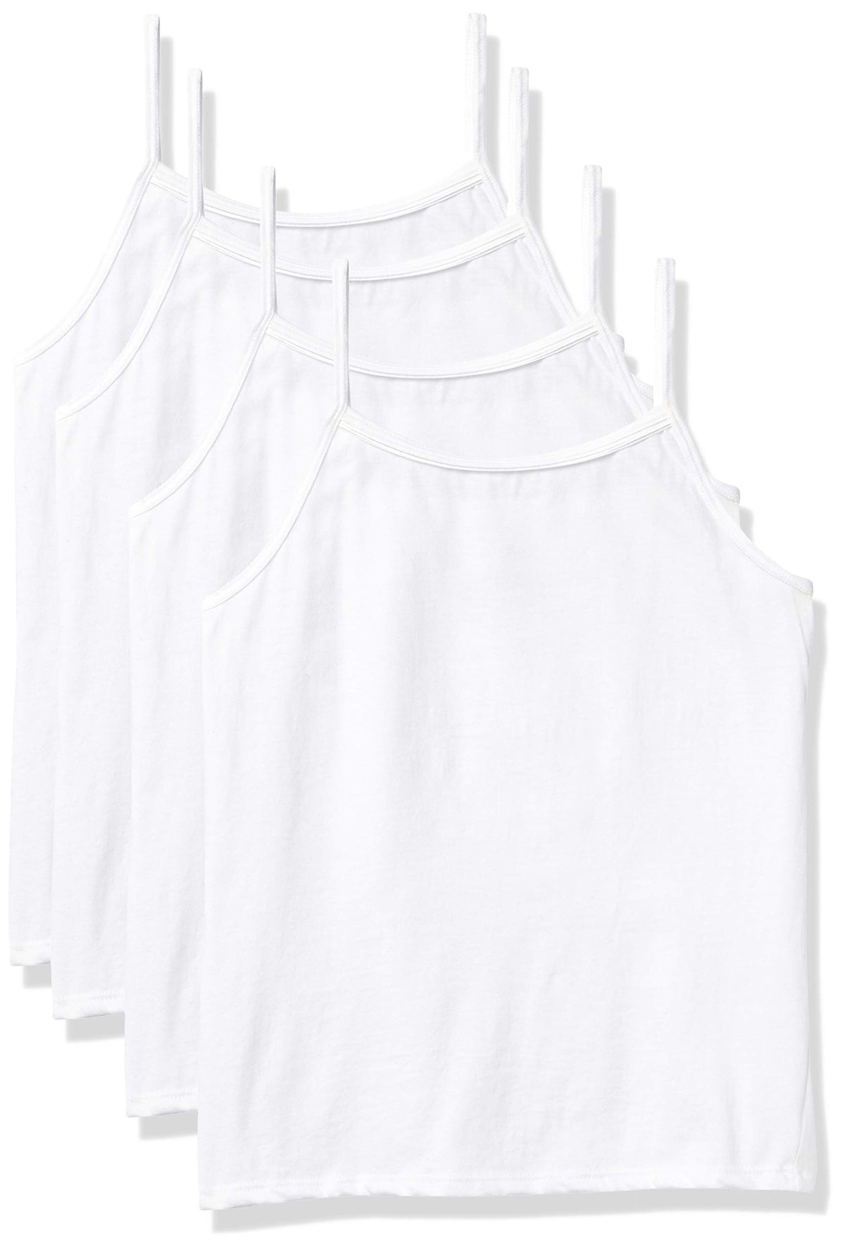 Hanes Girls' Camisole, 100% Cotton Tagless Cami, Toddler Sizing, Multiple Packs & Colors Available