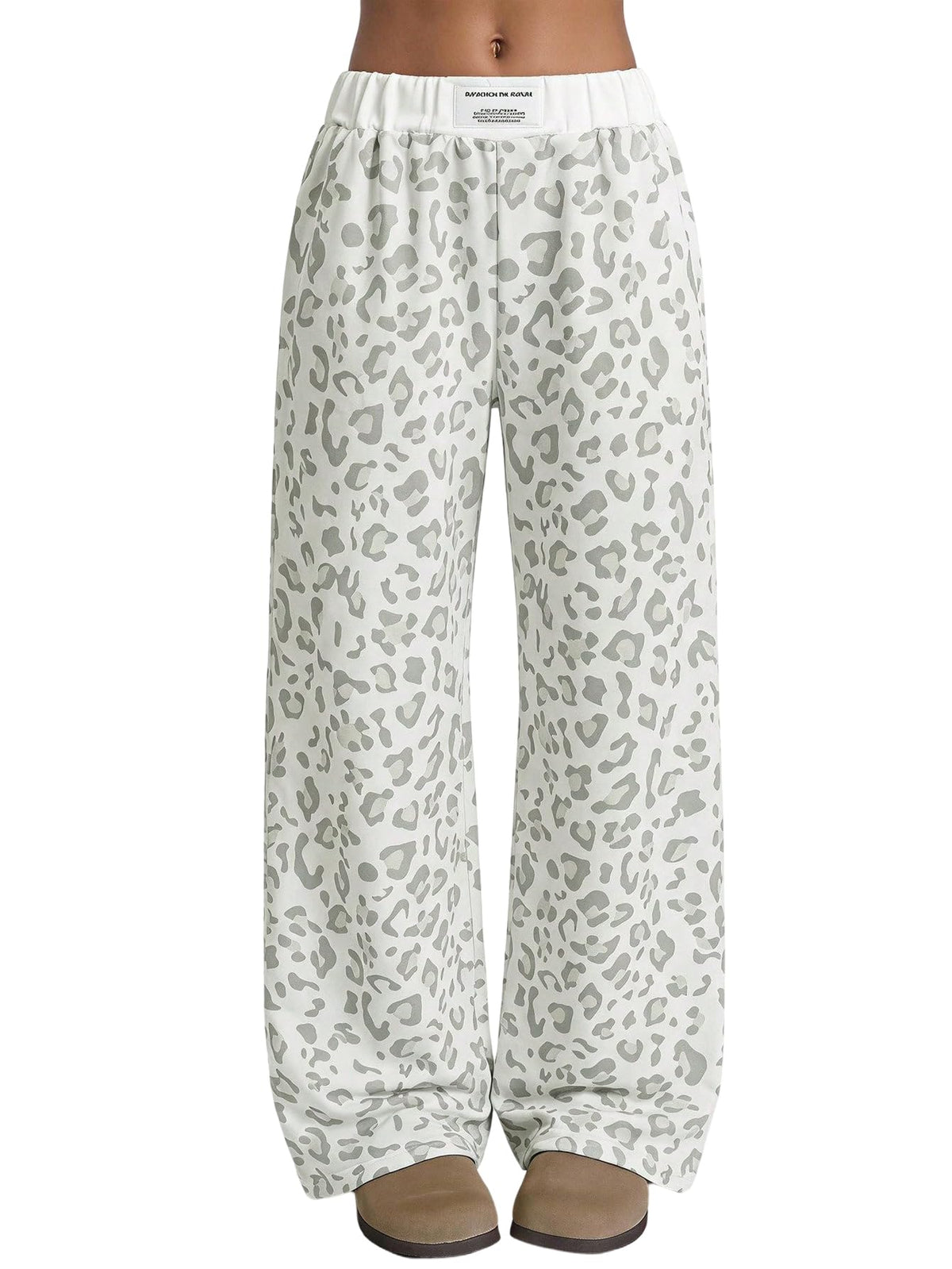 RoseSeek Girl's Wide Leg Baggy Sweatpants Patched Track Pant Joggers Trendy