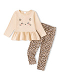Toddler Girl Clothes Girls Fall Outfits Kids Clothing Winter Long Sleeves Ruffle Hems Top Pant Set 3-8T