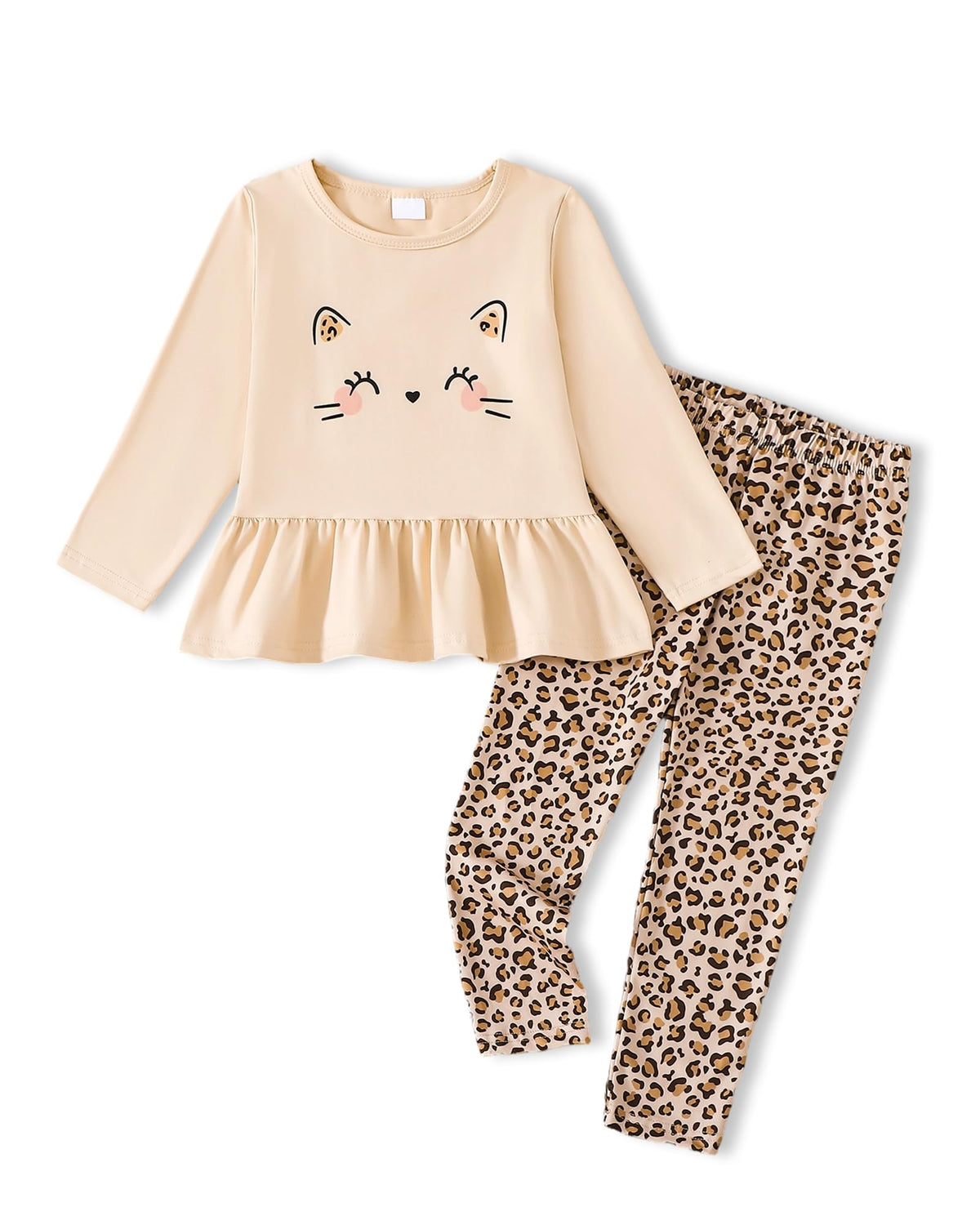 Toddler Girl Clothes Girls Fall Outfits Kids Clothing Winter Long Sleeves Ruffle Hems Top Pant Set 3-8T