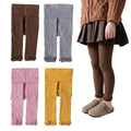 Girls Leggings for Little Girls, 2 Pack Toddler Girl Pants Leggings for Baby Tights Knitted Multi-Colors 2-9 Years