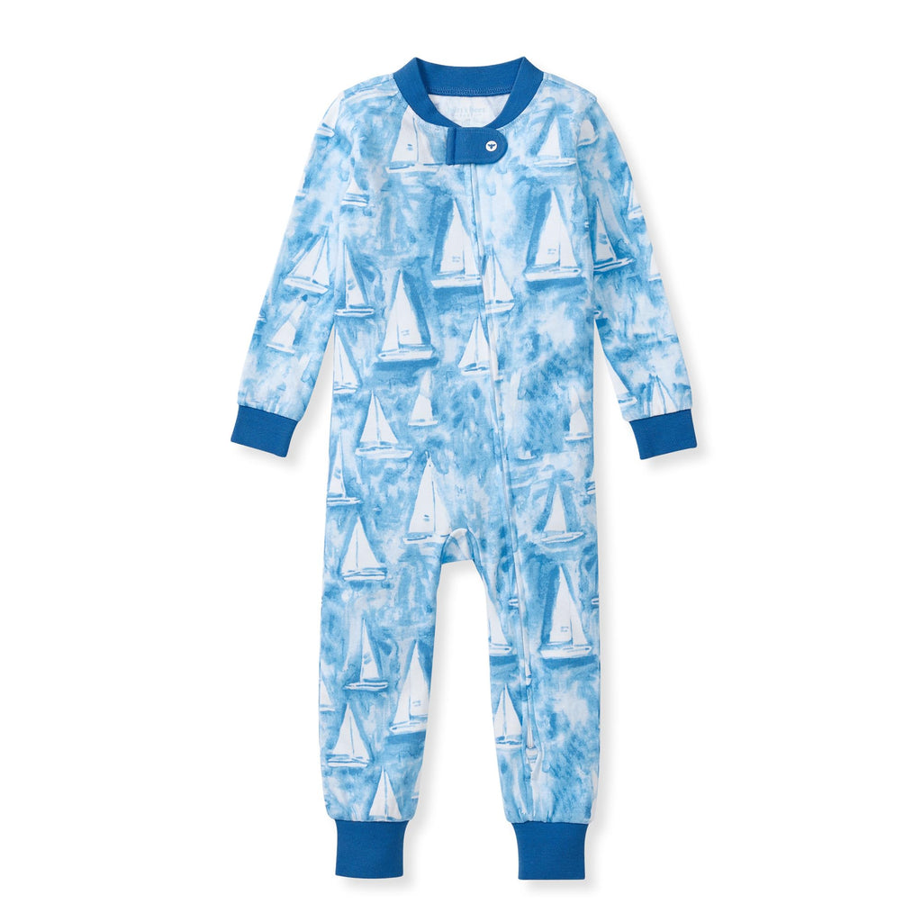 Burt's Bees Baby Boys Footless Pajamas, Sleep and Play Loose Fit, 100% Organic Cotton Soft One-piece PJs, Sizes NB to 6-9 Months