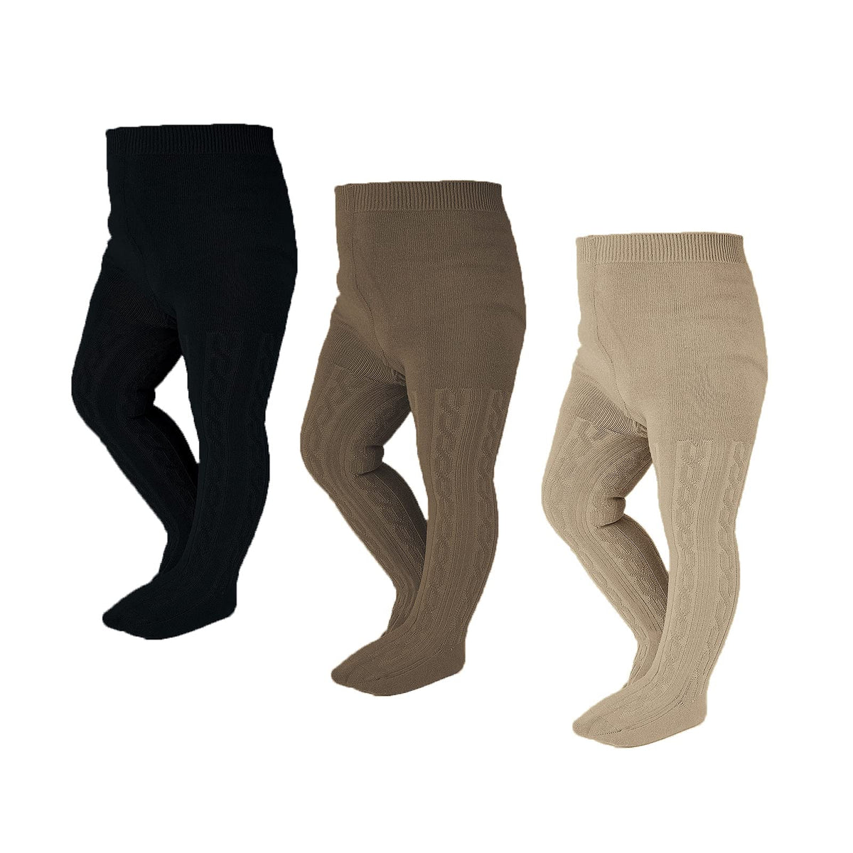 EPEIUS Baby Girl Tights Thick Cable Knit Leggings Stockings Cotton Pantyhose for Newborn Infant Toddler 3/4/5/6 Pack