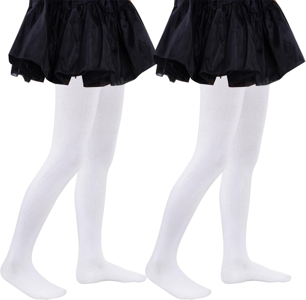 Dxhycc 2 Pack Girls Cotton Tights School Dress Tights Warm Legging 2T-13Y