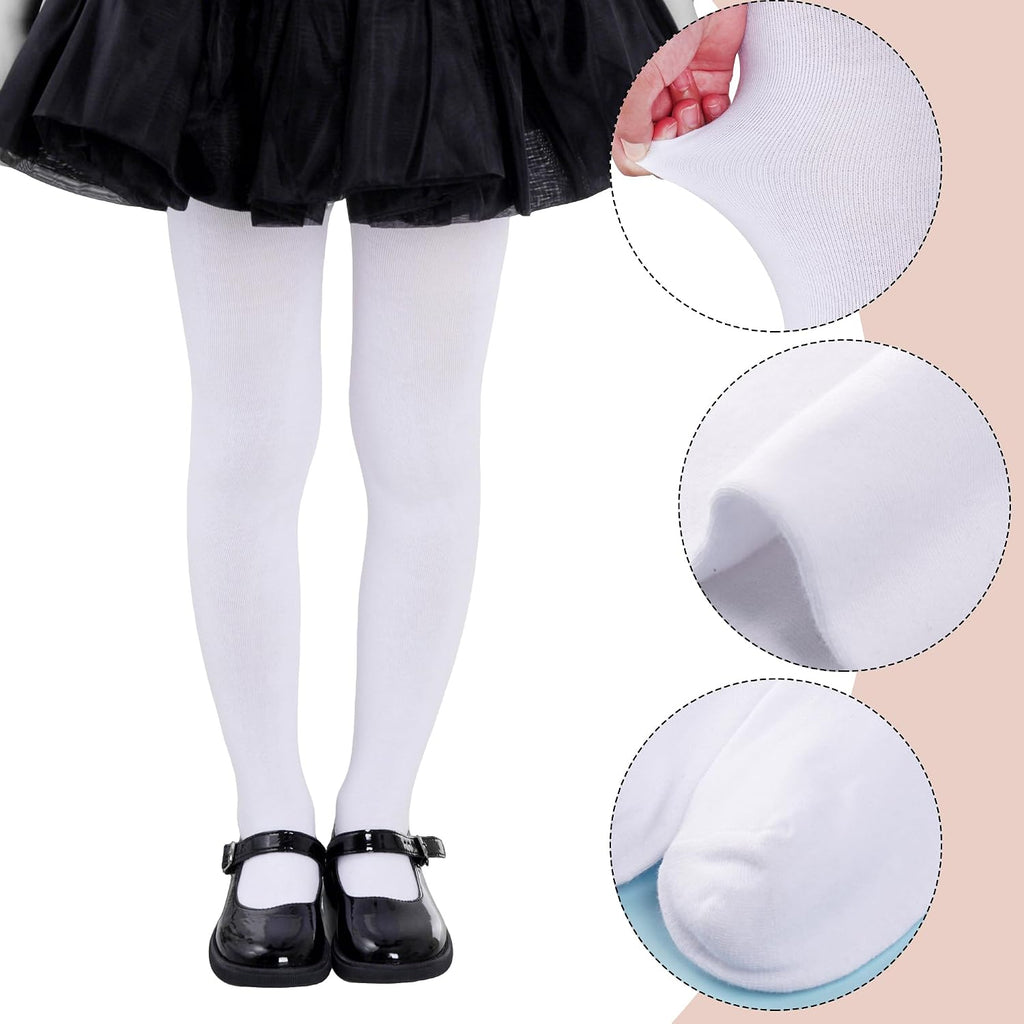Dxhycc 2 Pack Girls Cotton Tights School Dress Tights Warm Legging 2T-13Y