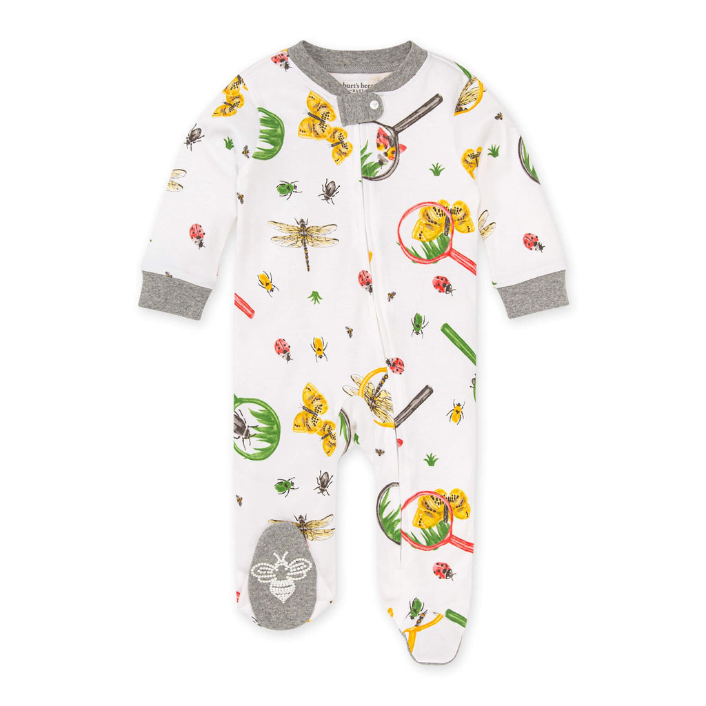 Burt's Bees Baby Boys Footless Pajamas, Sleep and Play Loose Fit, 100% Organic Cotton Soft One-piece PJs, Sizes NB to 6-9 Months