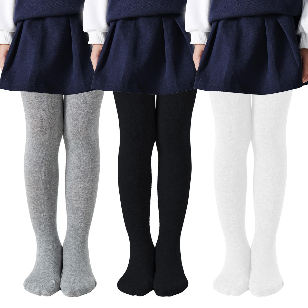 EPEIUS Baby Girl Tights Thick Cable Knit Leggings Seamless Cotton Toddler Girls Stockings School Tights for 2T-12 Years