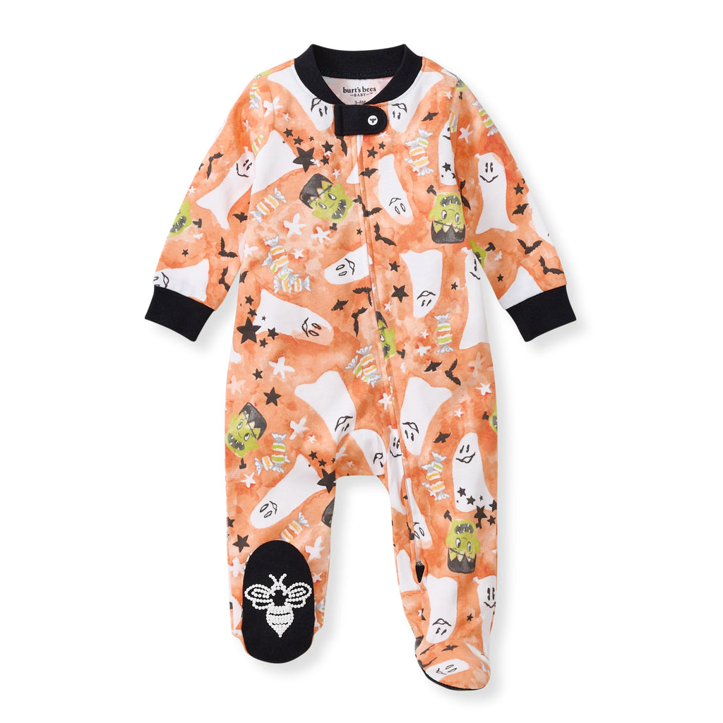 Burt's Bees Baby Boys Footless Pajamas, Sleep and Play Loose Fit, 100% Organic Cotton Soft One-piece PJs, Sizes NB to 6-9 Months