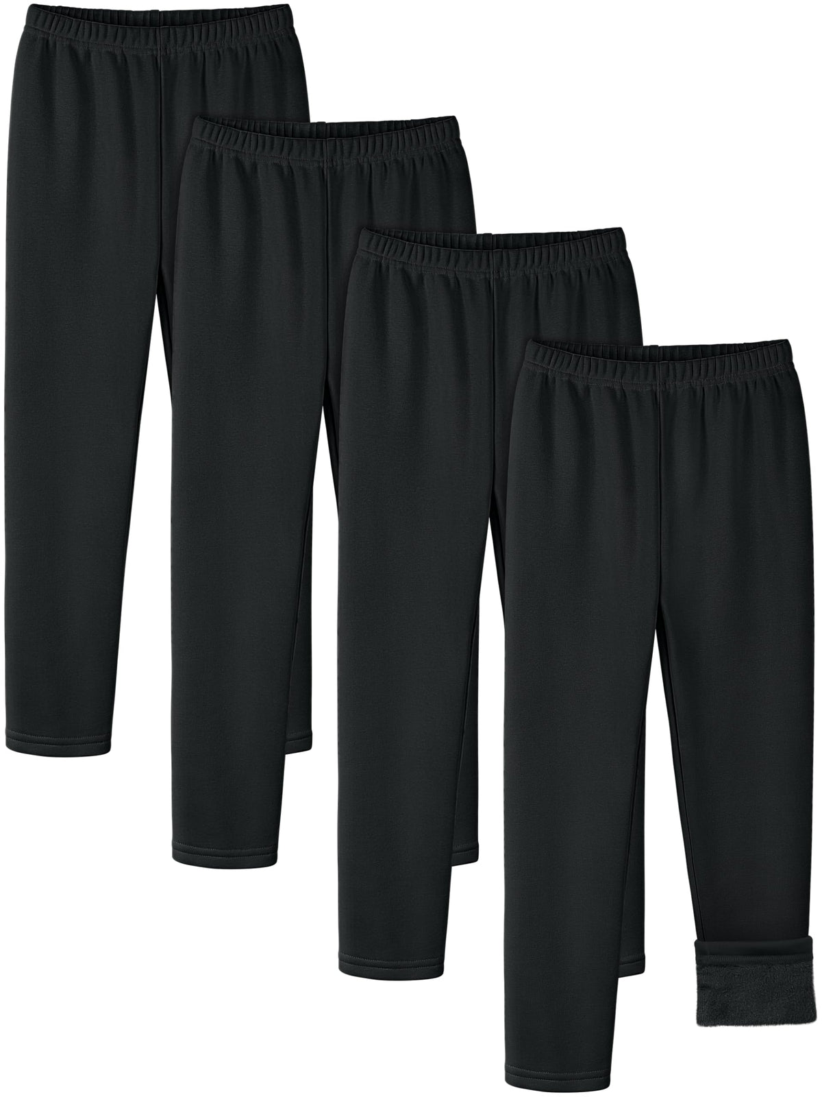 Girls Fleece Lined Leggings Cotton Kids Winter Warm Leggings Thick Thermal Tights Pants
