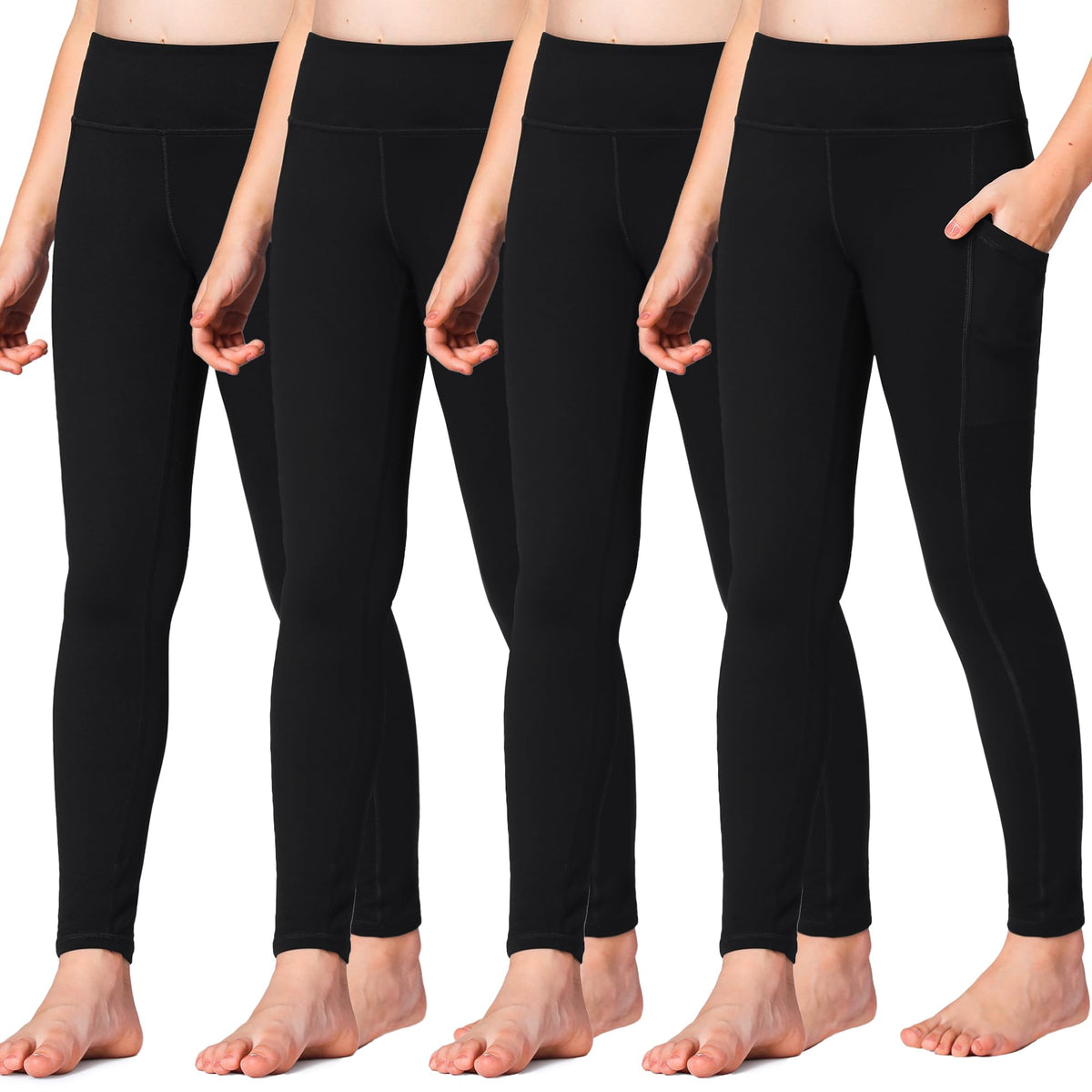 Stelle Girls Leggings with Pockets Kids Dance Yoga Running Athletic Pants
