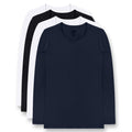 Brix Girls' Long Sleeve Tees - 100% Cotton 4 -Pack Crew Neck T Shirts.
